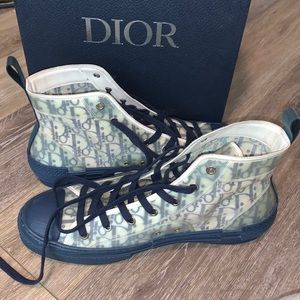 Christian Dior B23 Oblique High-Top Sneakers Navy Blue